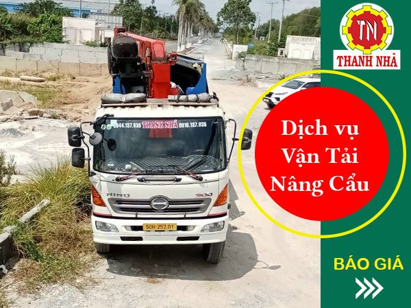 Xe cẩu phục vụ vận chuyển máy móc từ TPHCM đi Bến Tre