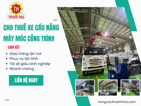 Nâng hạ – Di dời – Lắp đặt máy móc công nghiệp nặng tại các KCN